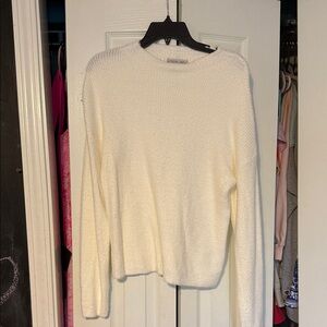 Rachel Zoe Cream Crew Neck Sweater
